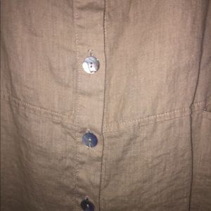 Flax Tops - FLAX 100% linen button up seashell tank top shirt Flax Tops - FLAX 100% linen button up seashell tank top shirt